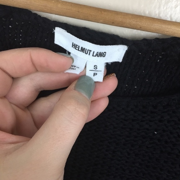 [Helmut Lang] Small Black Fisherman Knit Long Sleeve Pullover Sweater - Picture 3 of 8